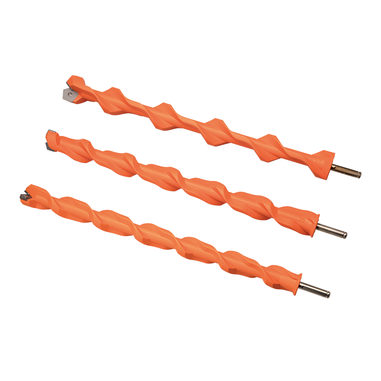 Eisbohrer "OrangeFox" Ø 41mm,
austauschbare Hartmetallmesser mit 6-kant Aufnahme